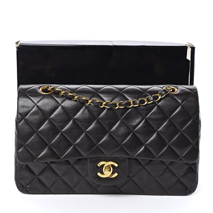 Chanel Lambskin Quilted Medium Double Flap Black 15 of 15