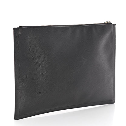 Givenchy Textured Coated Canvas Favelas Large Antigona Pouch Black 3 of 9