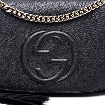 Gucci Pebbled Calfskin Medium Soho Flap Crossbody Black 11 of 11