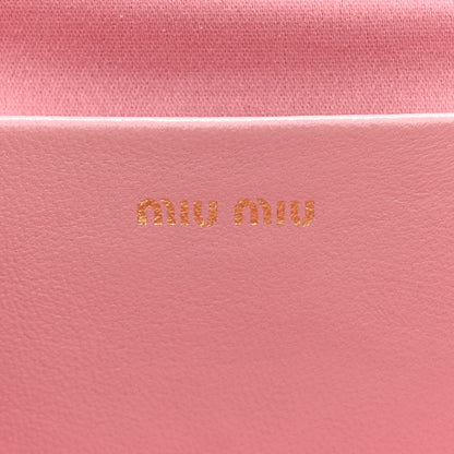 Miu Miu Montone Shearling Madras Mini Top Handle Vanity Case Rosa 6 of 10