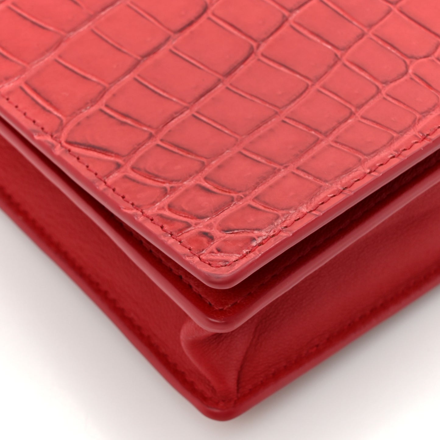 Crocodile Chain Wallet Red