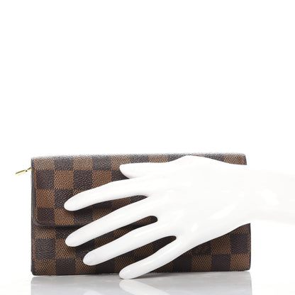 Louis Vuitton Damier Ebene Sarah Wallet 2 of 9