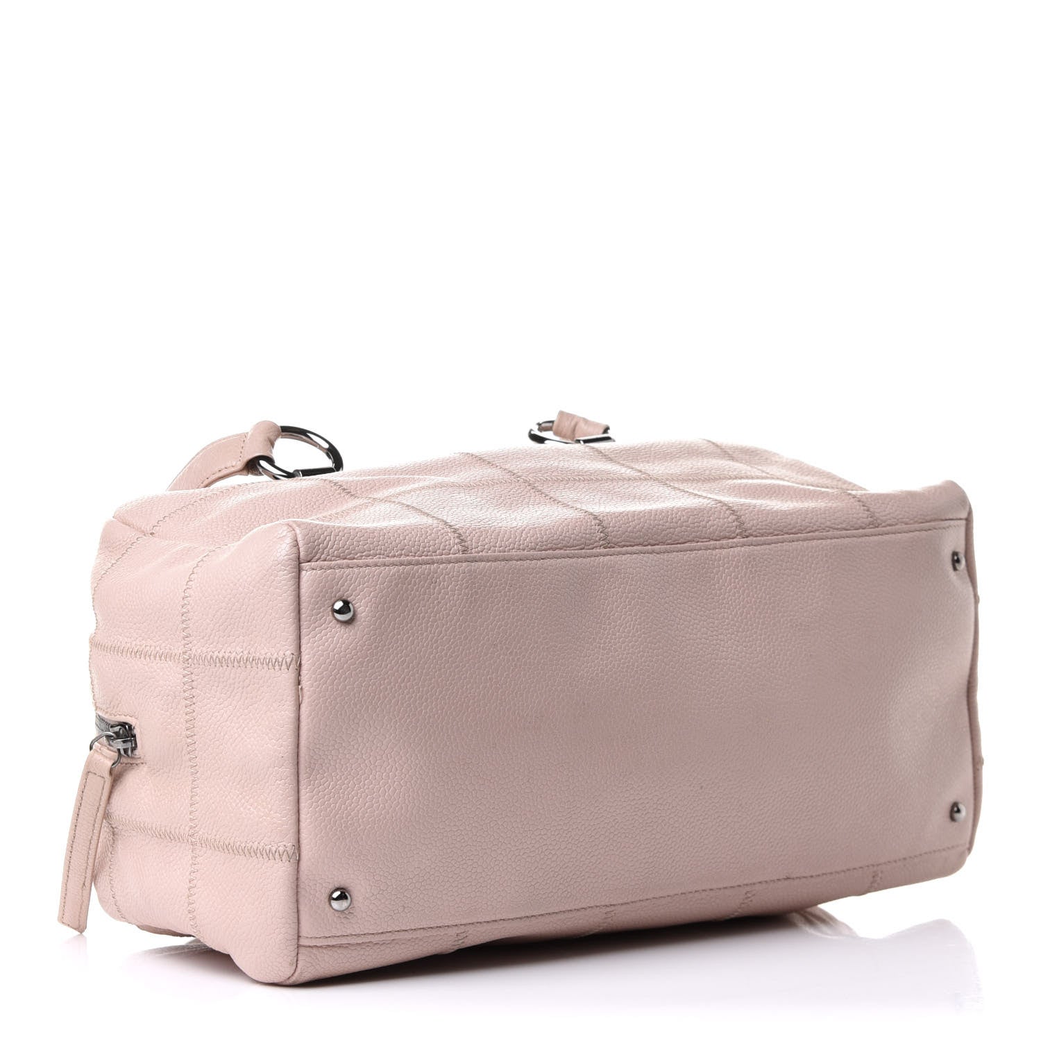 Chanel Caviar Square Stitched Bowler Pink 3 of 11