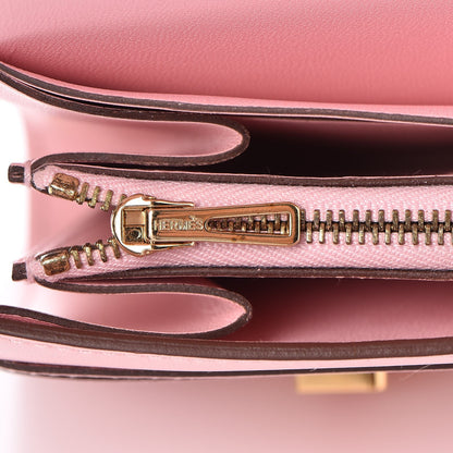 Hermes Tadelakt Lizard Constance Short Wallet Rose Sakura Bougainvillea 12 of 15
