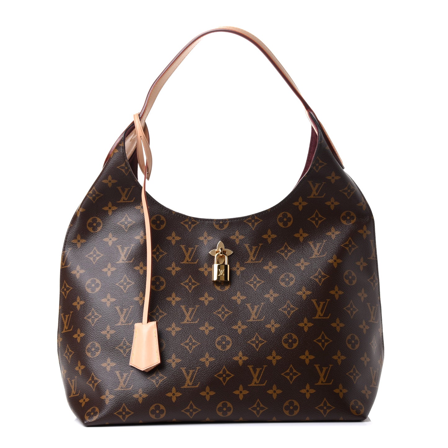 Monogram Flower Hobo Beige