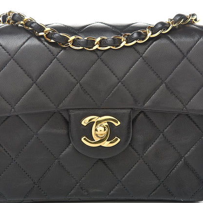 Chanel Lambskin Quilted Mini Square Flap Black 9 of 14