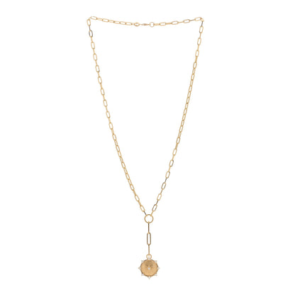 Foundrae 18K Yellow Gold Diamond Spark Love Refined Clip Extension Chain Necklace 2 of 4