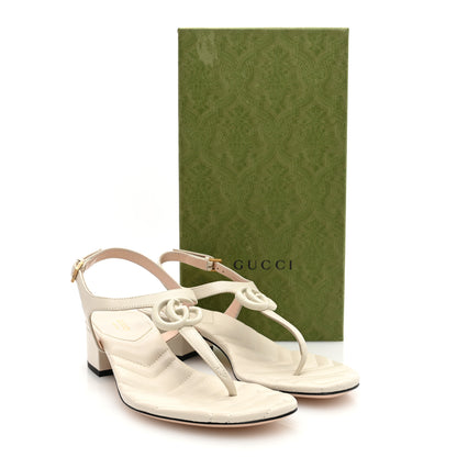 Gucci Nappa Matelasse Double G 35mm Thong Sandals 39 Mystic White 8 of 8