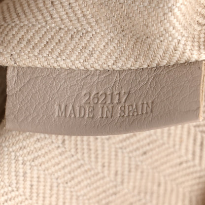 Loewe Jacquard Anagram Calfskin Small Cubi Bag Ecru Tan 7 of 10