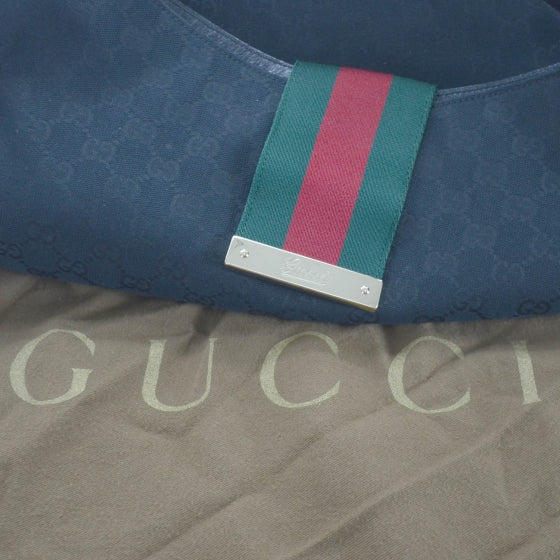 Gucci Monogram Ladies Web Large Hobo Black 1 of 1