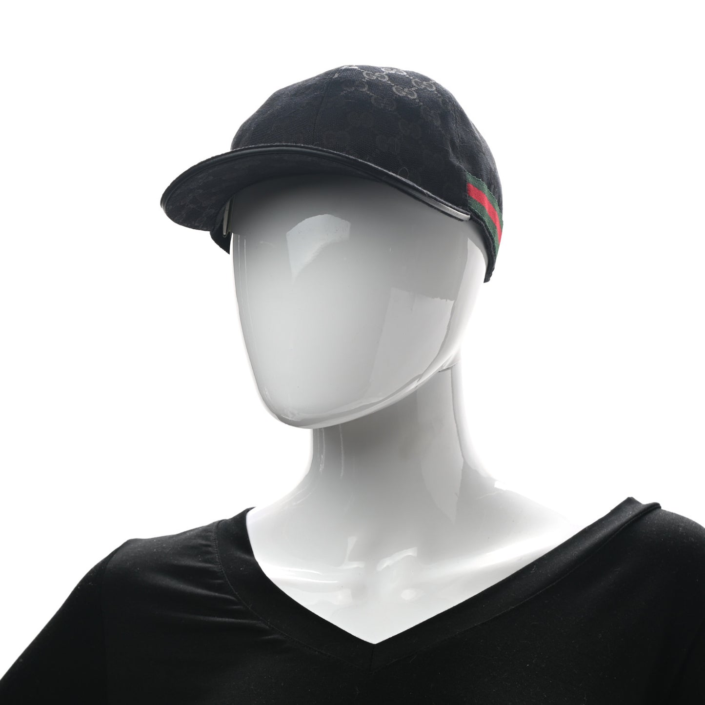 Monogram Web Baseball Hat S Black