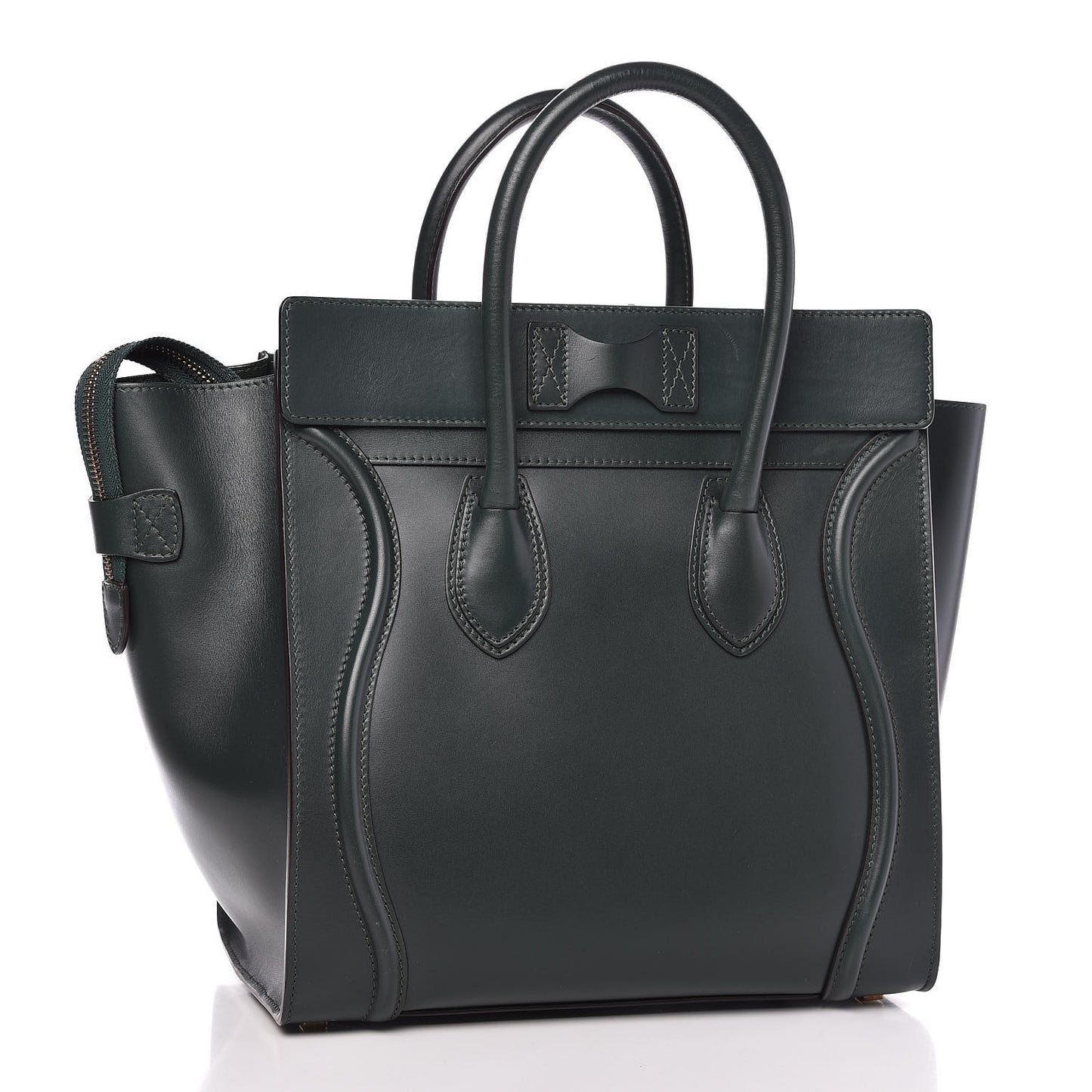 Smooth Calfskin Mini Luggage Emerald