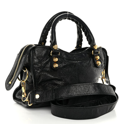 Balenciaga Agneau Giant 12 Gold Hardware Mini City Black 4 of 13