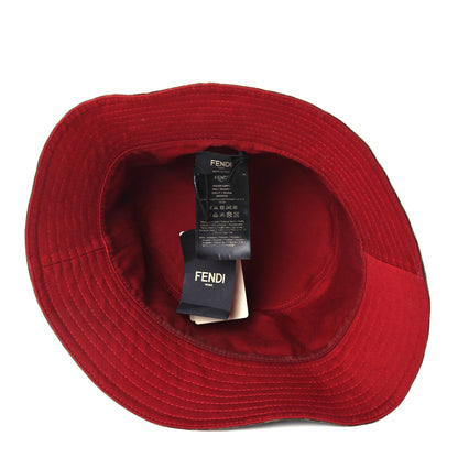 Fendi Technical Fabric FF Reversible Bucket Hat L Tobacco Red 11 of 13