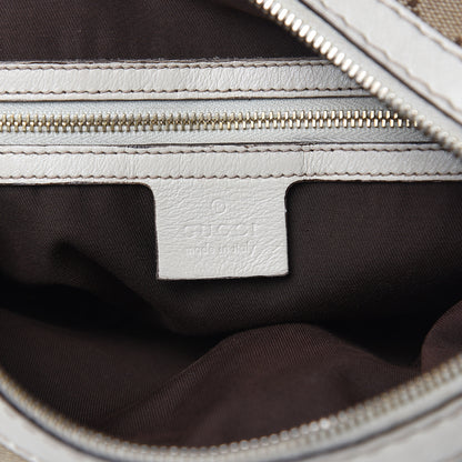 Gucci Monogram Equestrian Horseshoe Bowler White 6 of 19