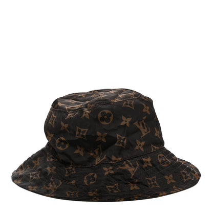 Louis Vuitton Nylon Monogram Reversible Bob Bucket Hat S Brown Black 5 of 9