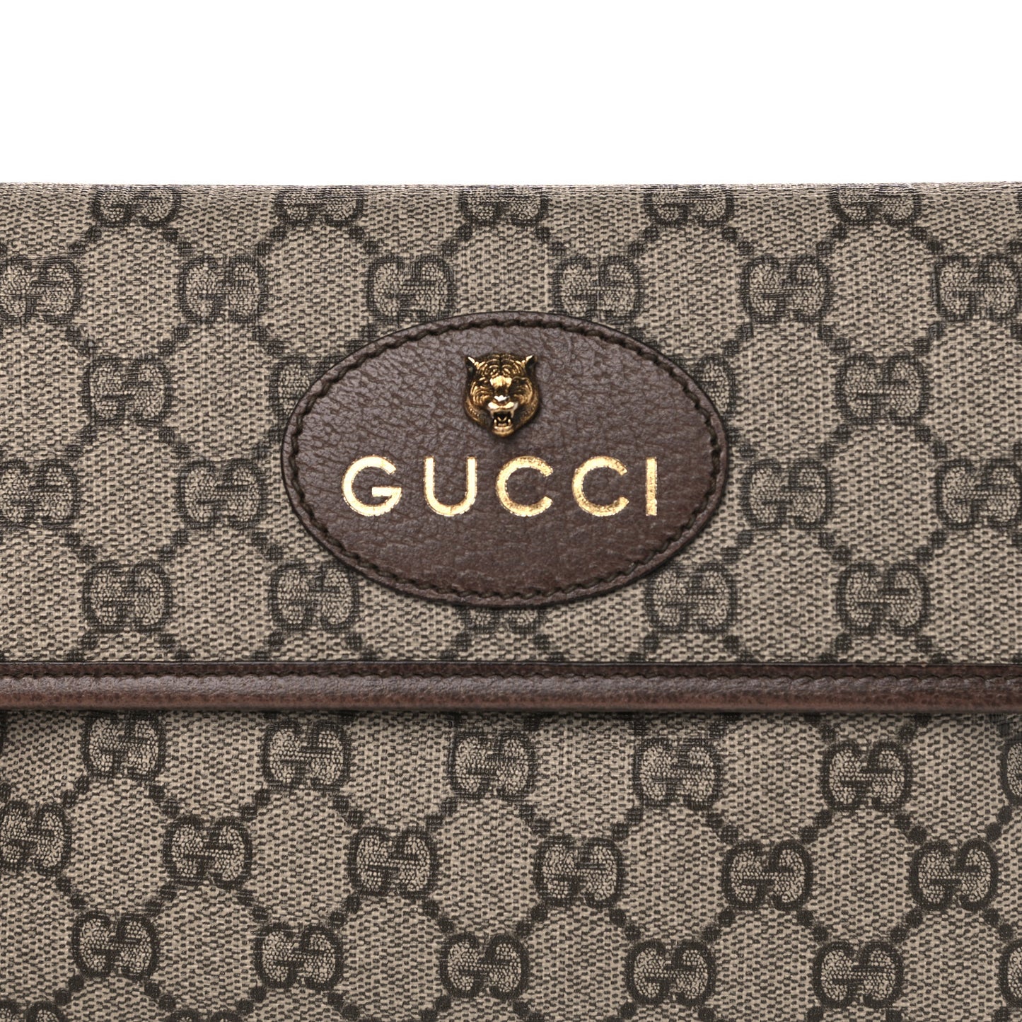 GG Supreme Monogram Neo Vintage Web Belt Bag Brown