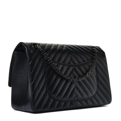 Chanel Aged Calfskin Chevron Quilted 2.55 Reissue 226 So Black 2 of 5