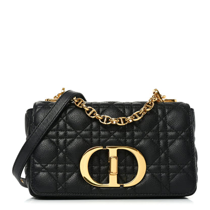 Christian Dior Calfskin Cannage Small Caro Bag Black 1 of 10