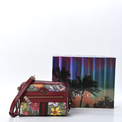 Gucci GG Supreme Monogram Flora Web Mini Ophidia Shoulder Bag Red 10 of 10