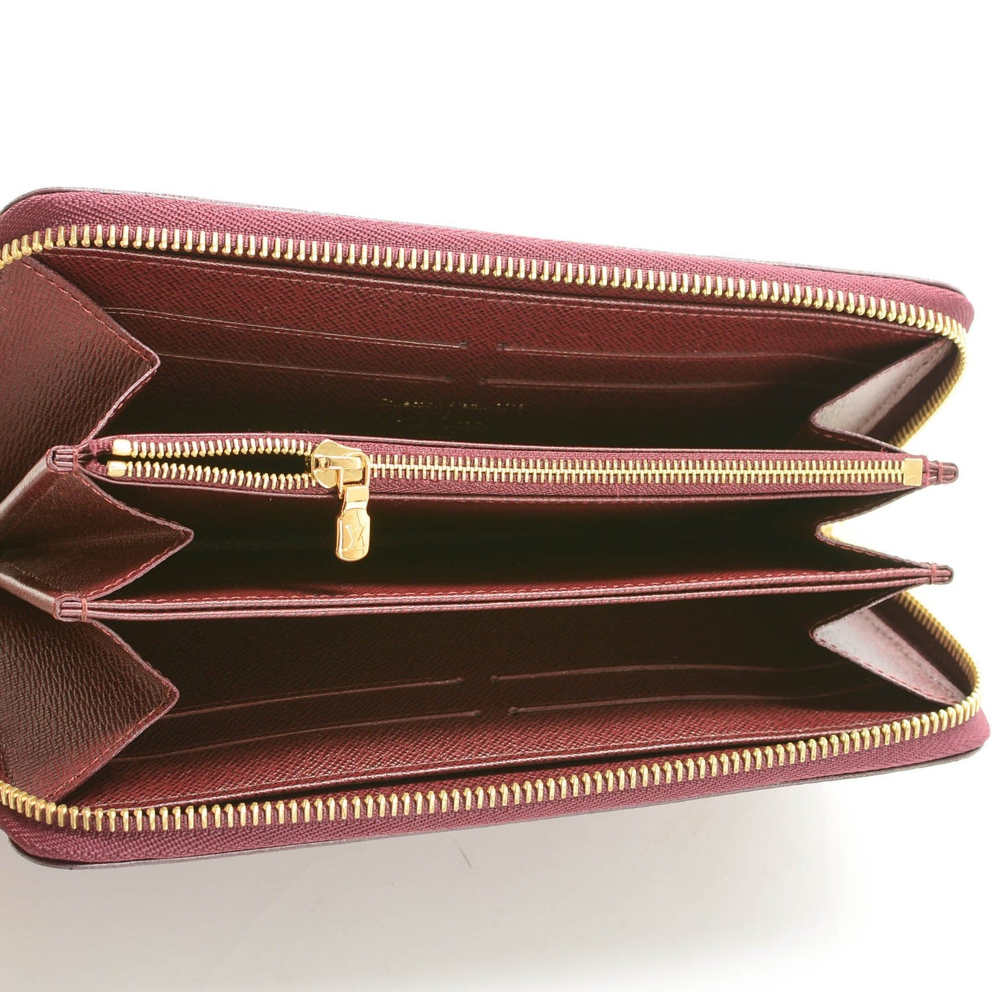 Damier Paillettes Zippy Wallet Red