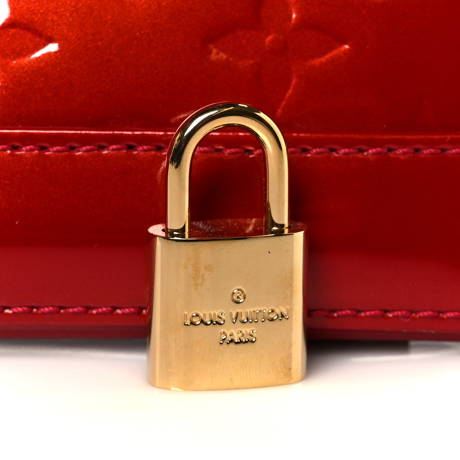 Louis Vuitton Vernis Alma BB Cherry 9 of 12