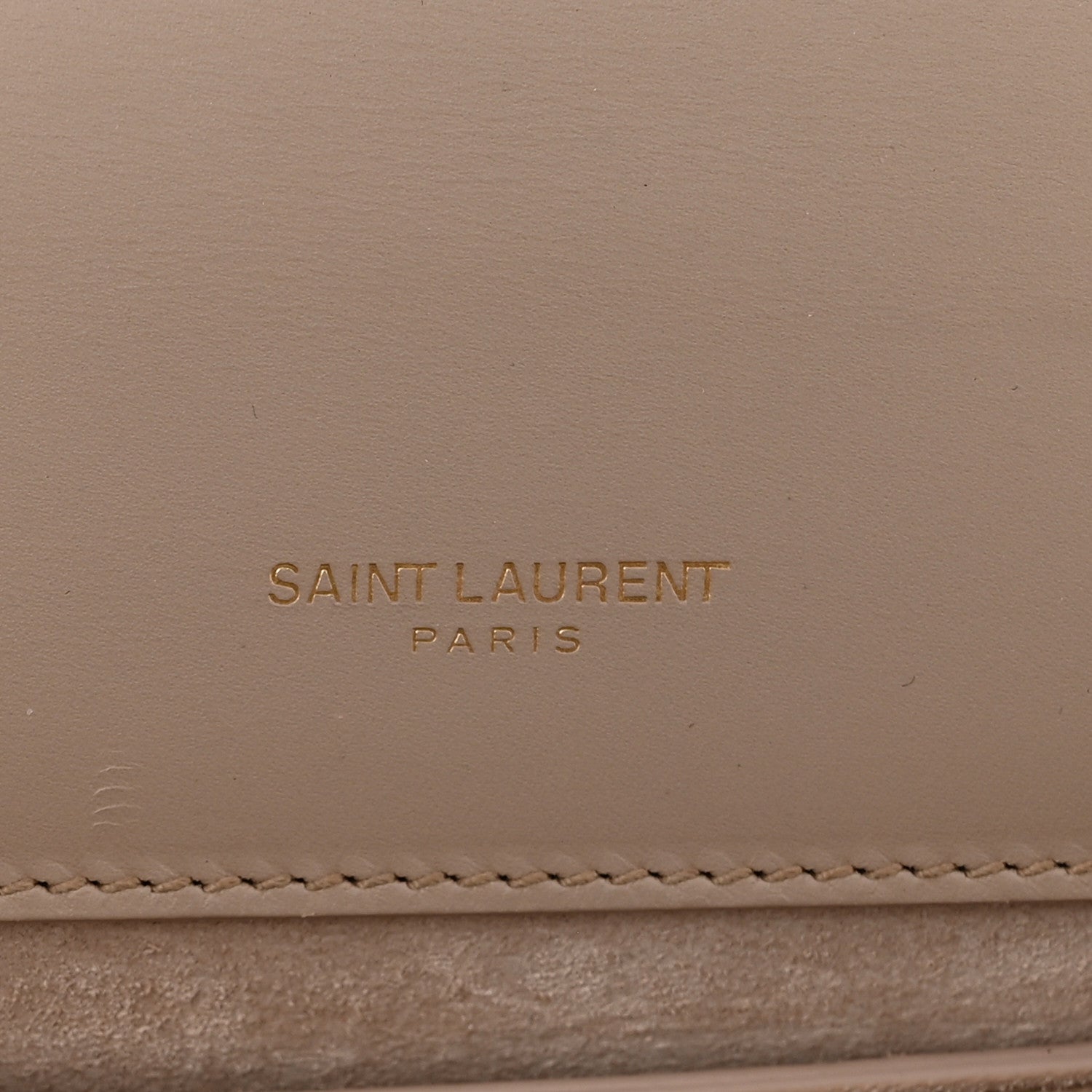 Saint Laurent Calfskin Small Classic Monogram Kate Tassel Satchel Dark Beige 5 of 12