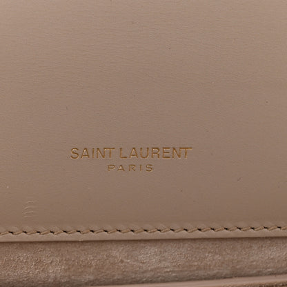 Saint Laurent Calfskin Small Classic Monogram Kate Tassel Satchel Dark Beige 5 of 12