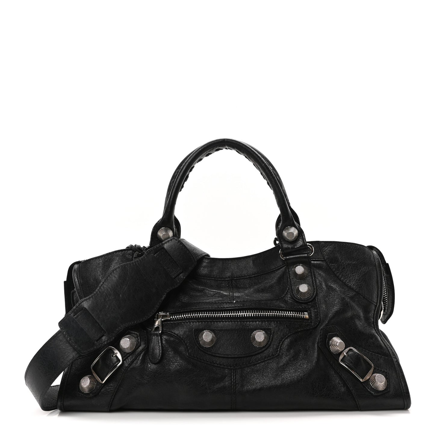 Agneau Giant 21 Silver Hardware Part Time Black