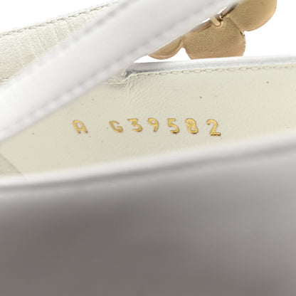Chanel Patent Lambskin Mary Jane Flats 41 White Black 6 of 8