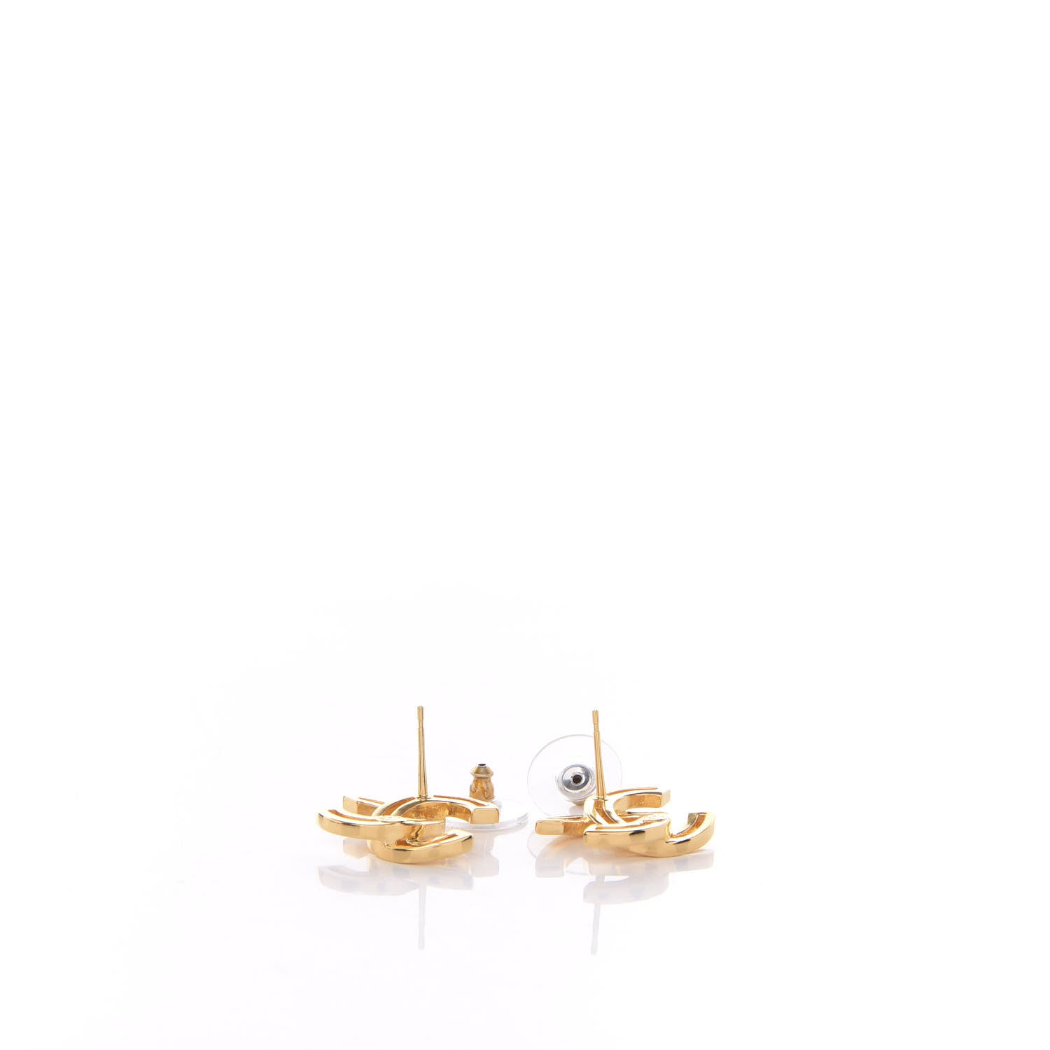 Chanel Metal Obazine CC Earrings Gold 3 of 5