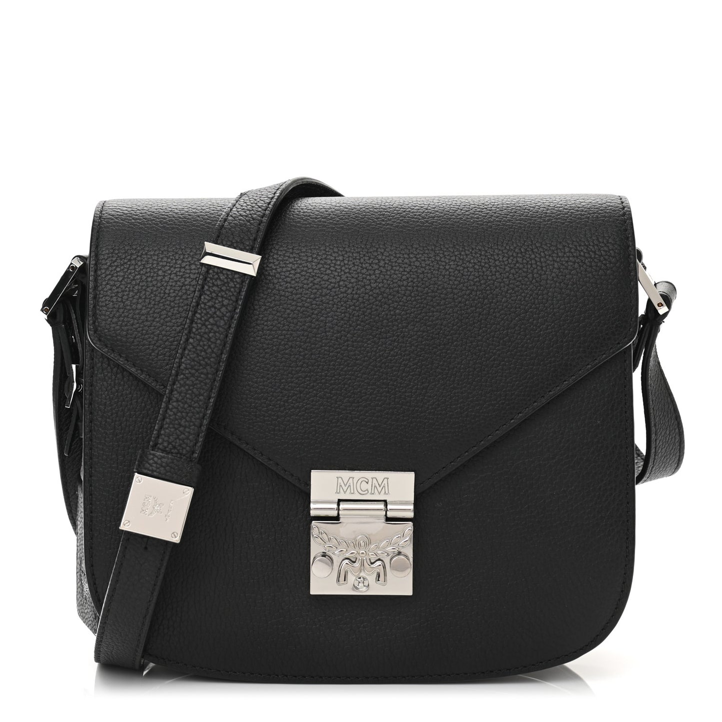 Grained Calfskin Patricia Park Avenue Crossbody Bag Black
