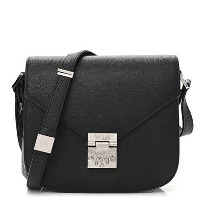 MCM Grained Calfskin Patricia Park Avenue Crossbody Bag Black 1 of 10