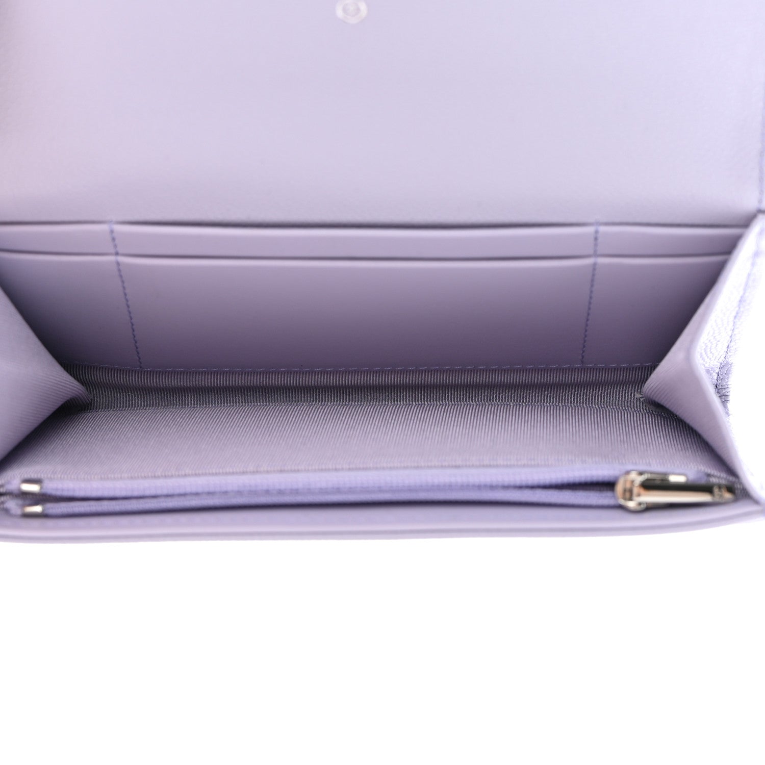 Chanel Caviar Quilted Medium Flap Wallet Light Purple 5 of 10
