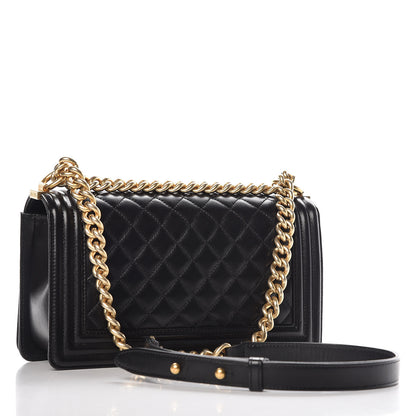 Chanel Lambskin Quilted Medium Boy Flap Black 3 of 8