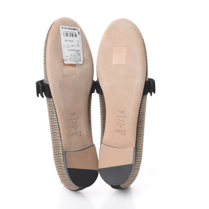Christian Dior Laminated Grosgrain Miss J'Adior Ballerina Flats 39.5 Bronze 5 of 7