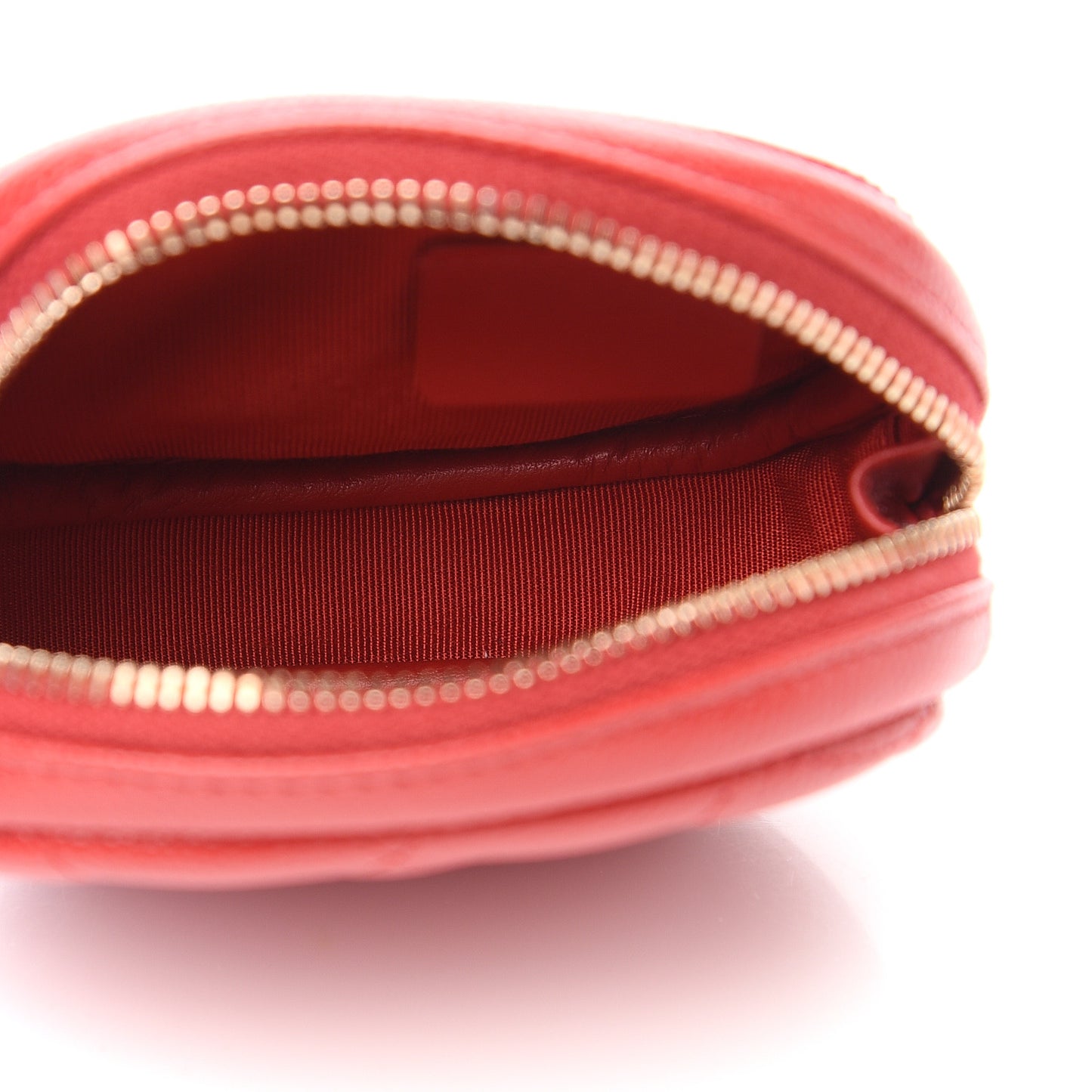 Caviar Quilted Zip Around Classic Coin Purse Dark Pink