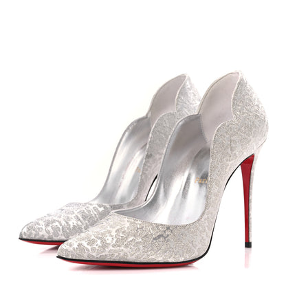 Christian Louboutin Glitter Specchio Hot Chick 100 Pumps 39 Silver 3 of 8