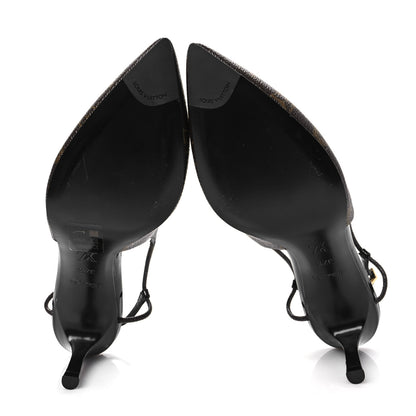 Louis Vuitton Monogram Cherie Slingback Pumps 37.5 5 of 9