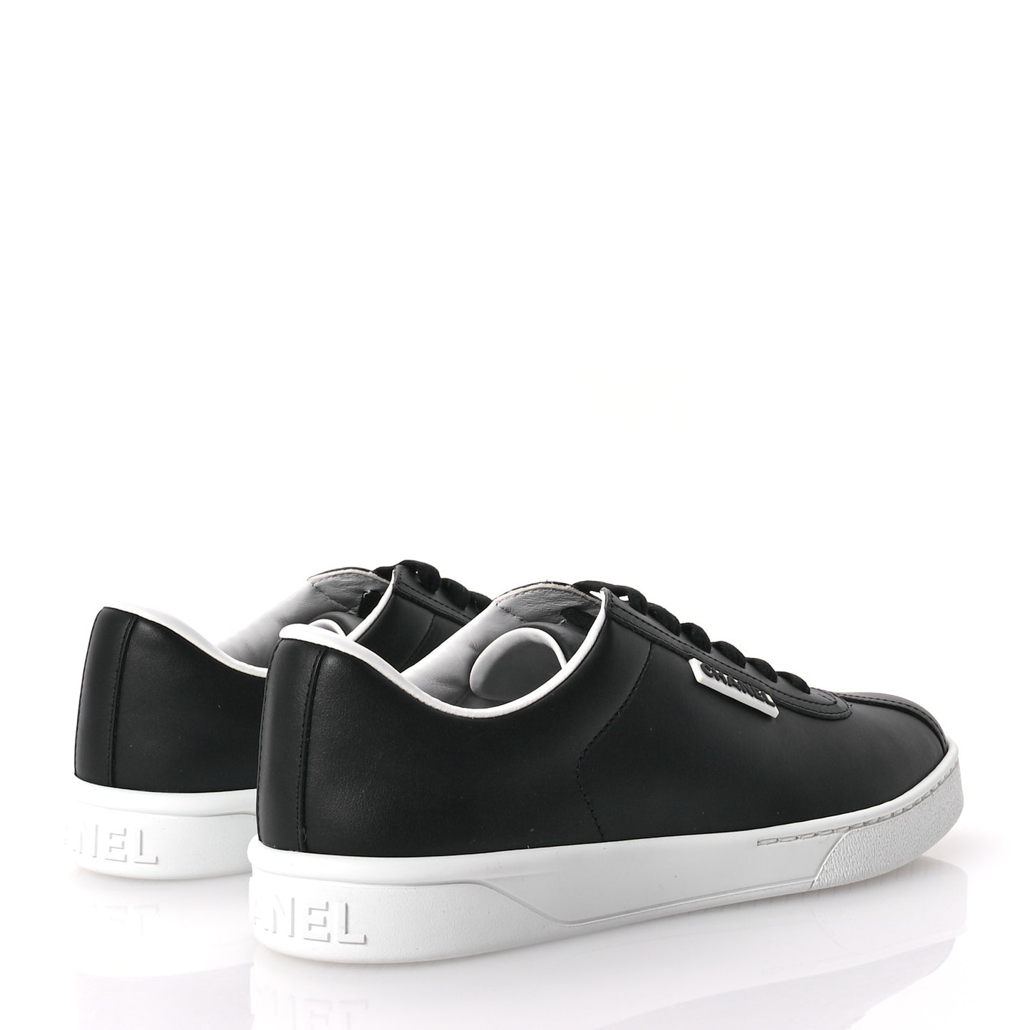 Calfskin CC Womens Sneakers 38 Black