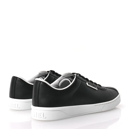 Chanel Calfskin CC Womens Sneakers 38 Black 5 of 8