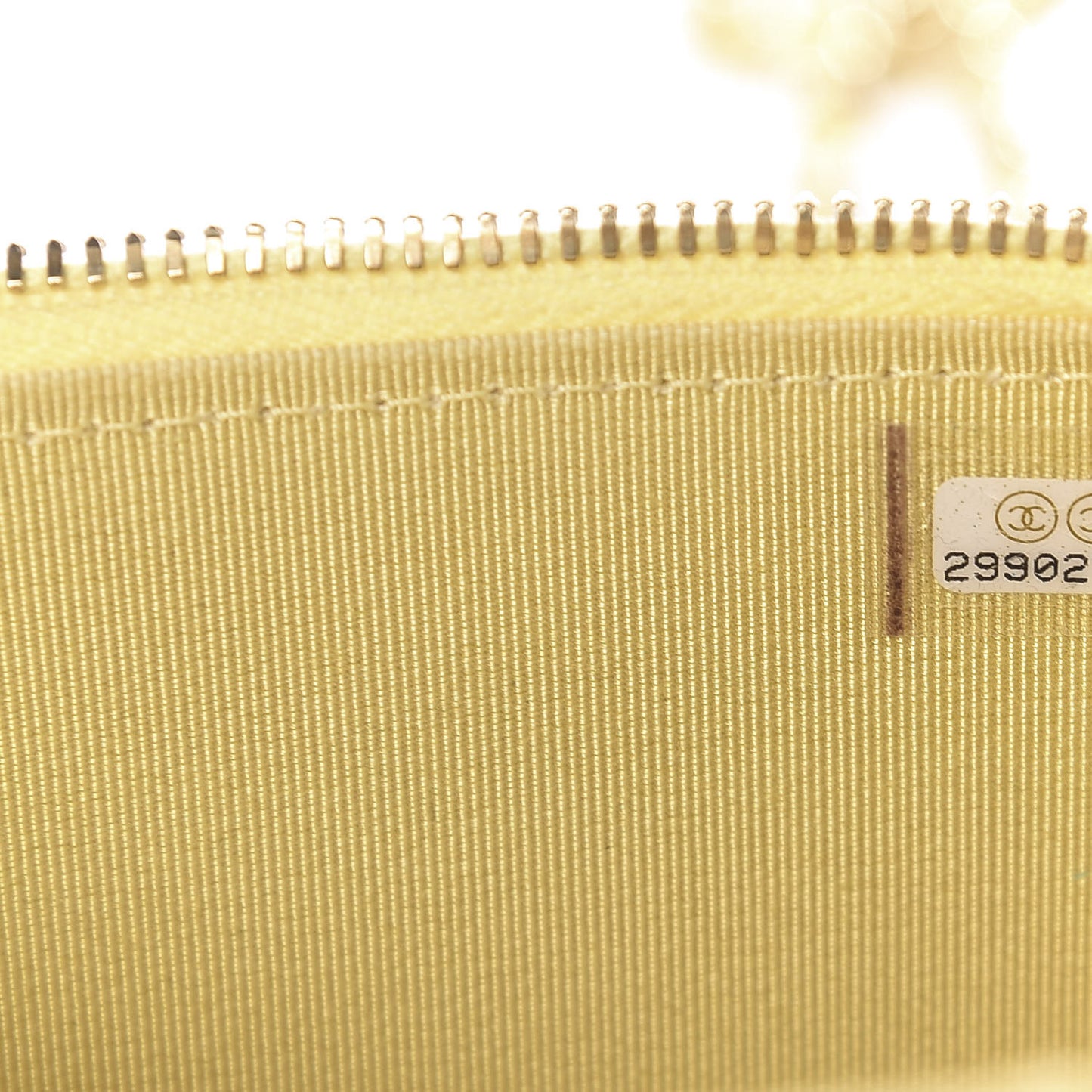 Caviar Quilted Mini Vanity Case With Chain Yellow