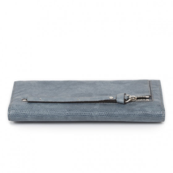 Chloe Lizard Embossed Eclipse Continental Flap Wallet Blue 3 of 10
