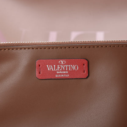 Valentino Garavani Printed Calfskin VLTN Tote Bag Brown 7 of 7