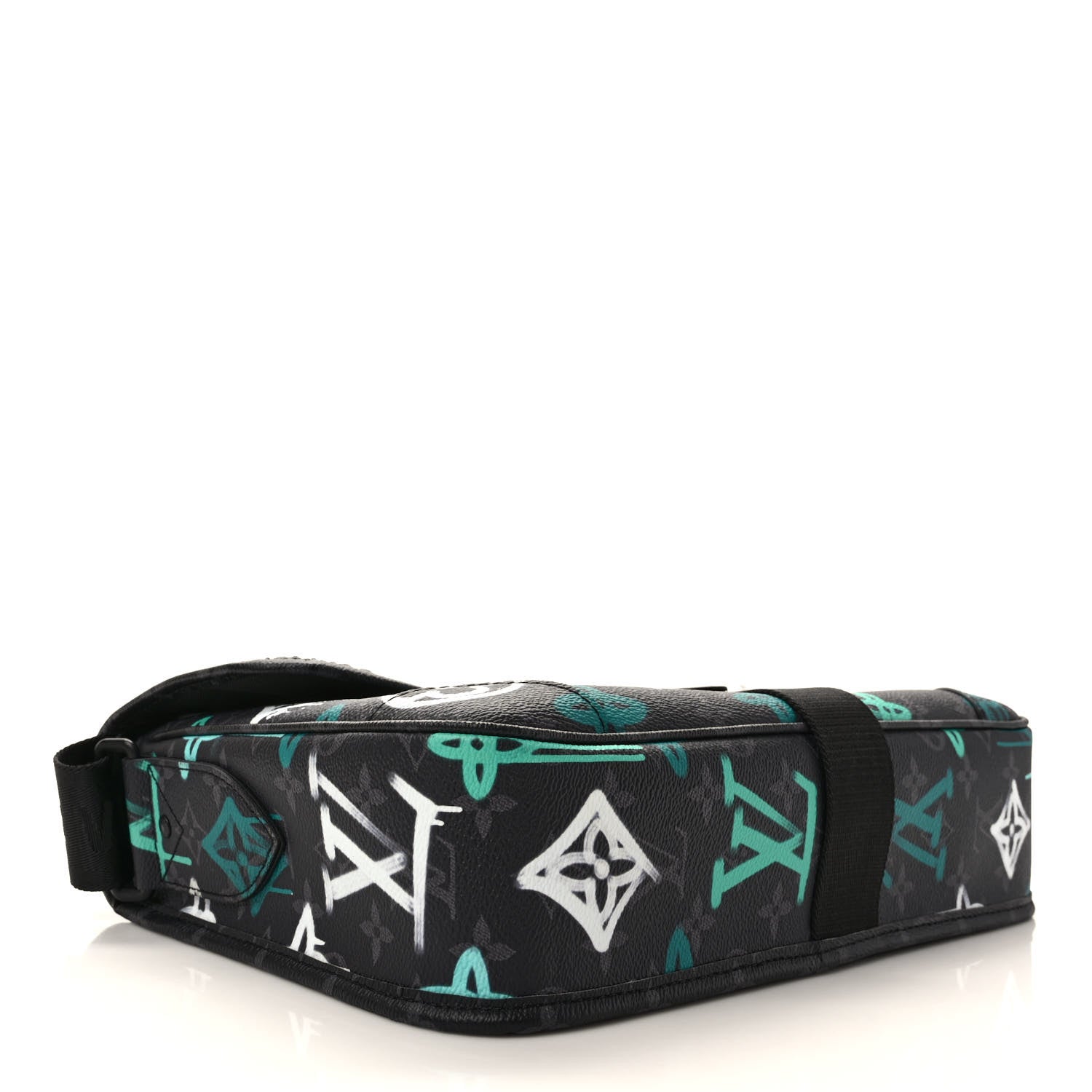 Louis Vuitton Monogram Eclipse LV Graffiti Archy Messenger MM Green Lights 4 of 9