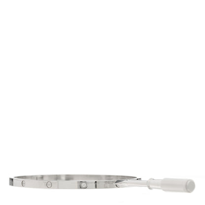Cartier 18K White Gold 6 Diamond Small LOVE Bracelet 19 7 of 8