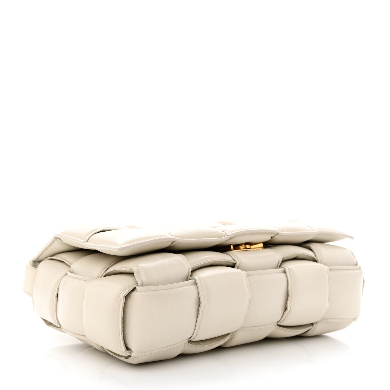 Bottega Veneta Paper Calfskin Maxi Intreccio Padded Cassette Crossbody Bag White 4 of 13