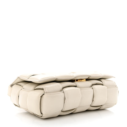 Bottega Veneta Paper Calfskin Maxi Intreccio Padded Cassette Crossbody Bag White 4 of 13