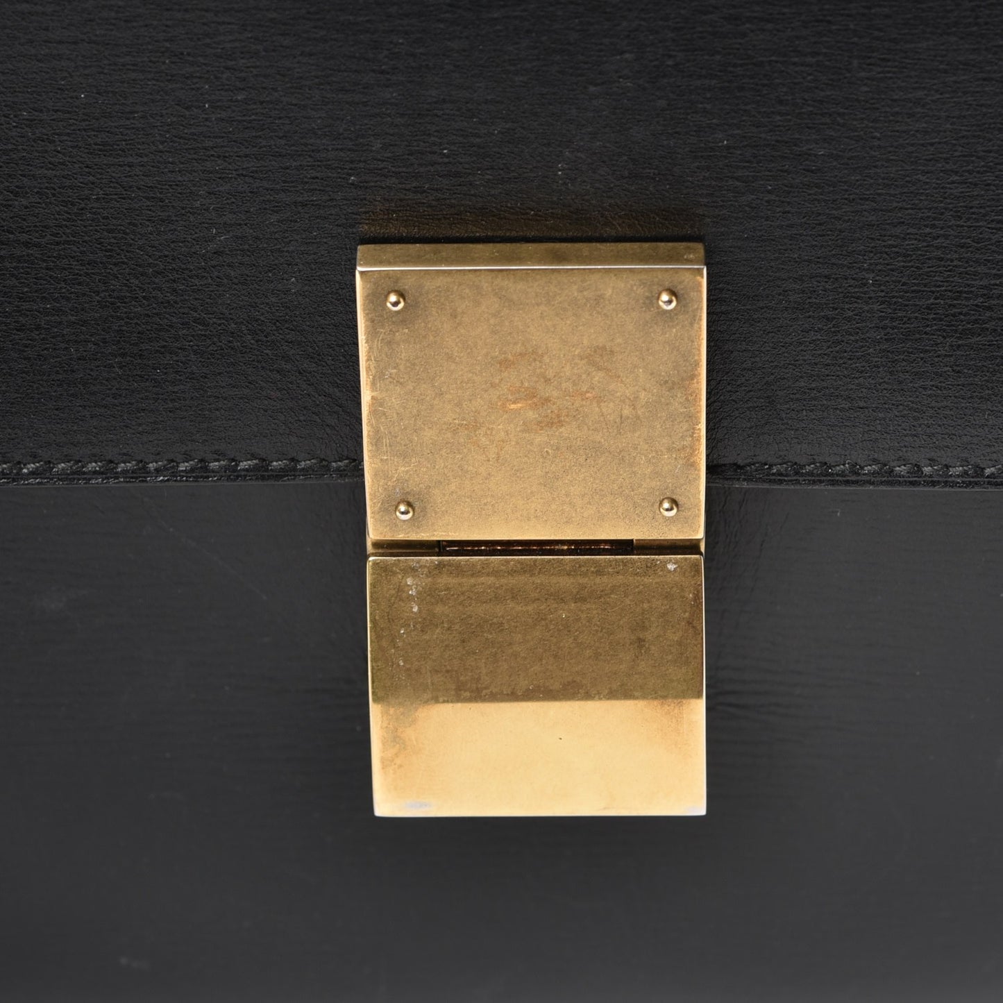 Liege Calfskin Large Classic Box Flap Bag Black