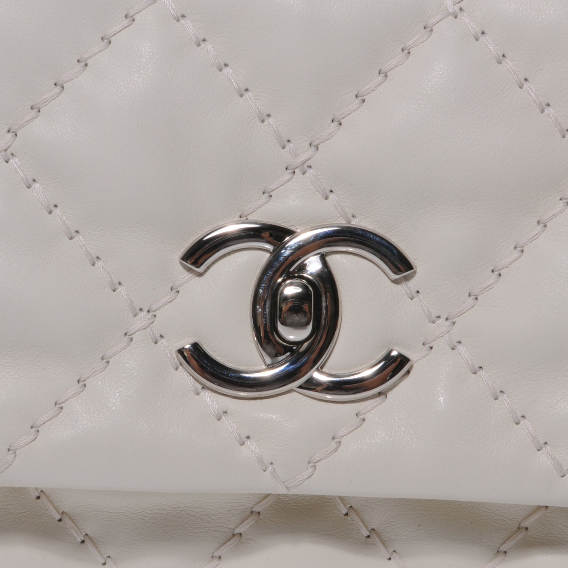 Chanel Calfskin Love Me Tender Flap Dark White 5 of 9